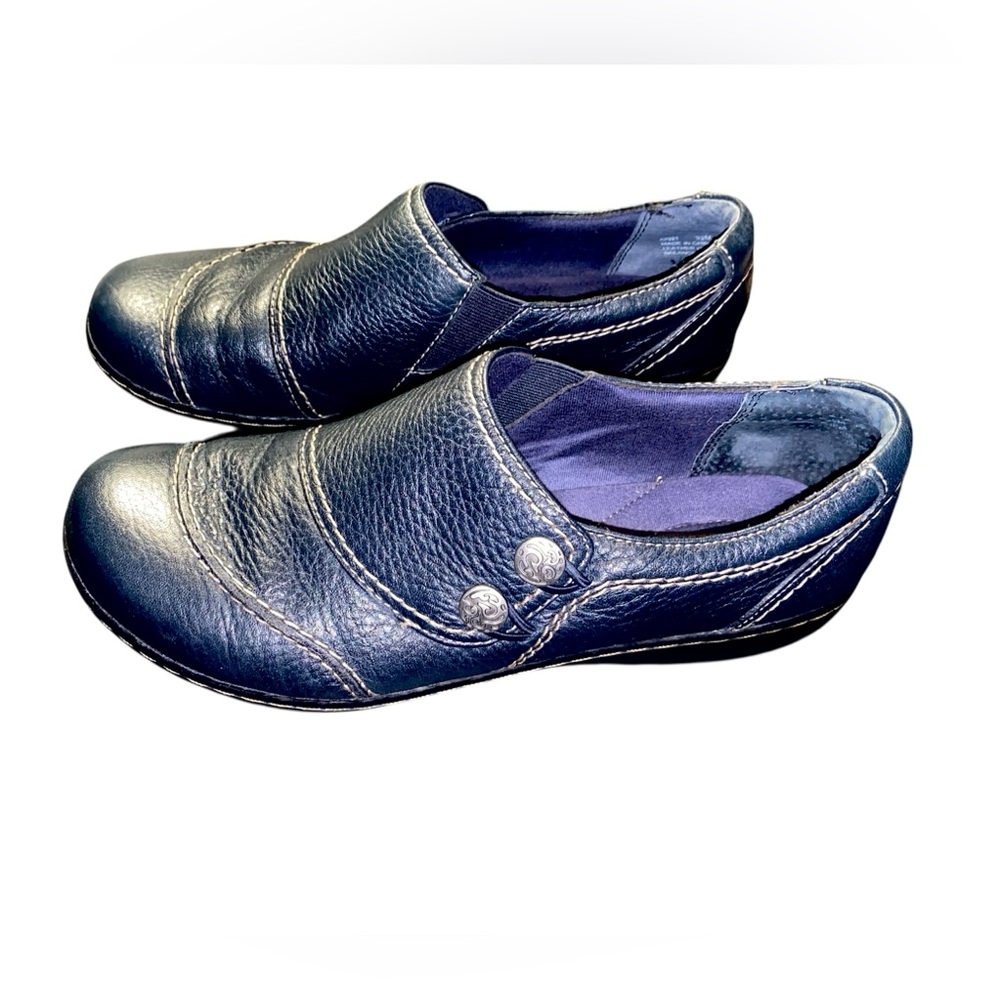 Clarks Bendables Ashland Lane Women’s 9.5 M Navy Slip-on Casual Round Toe Loafer